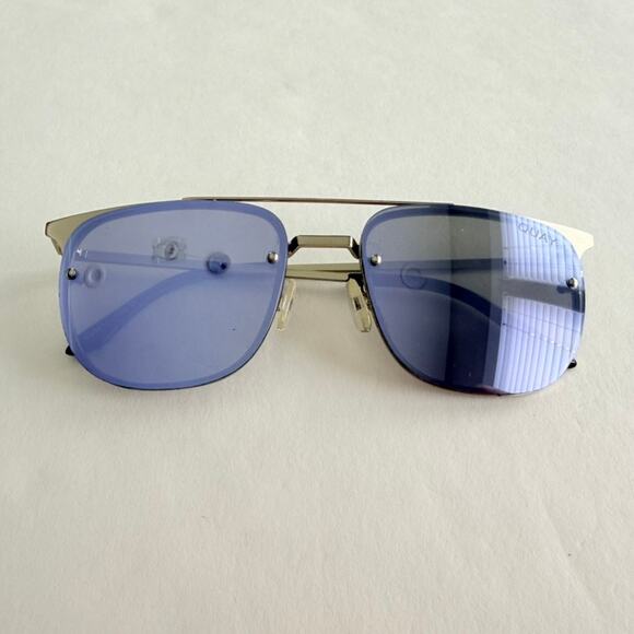 QUAY Private Eyes Silver/Violet Mirror Sunglasses Large Unisex main image 9